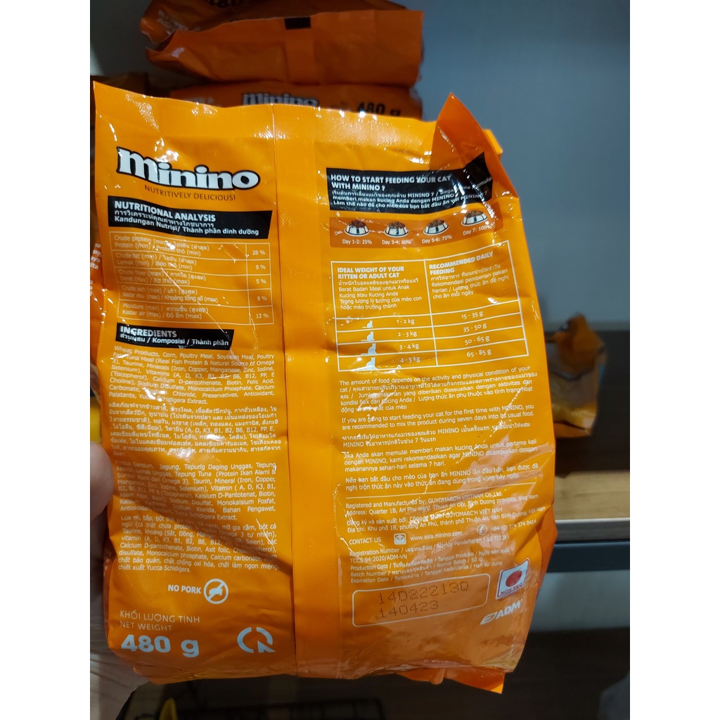 Thức ăn hạt cho mèo Minino vị cá ngừ/ Minino Yum hải sản