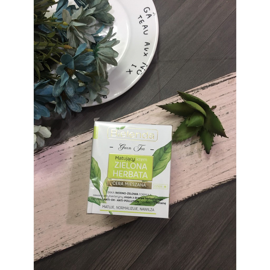 Kem dưỡng Bielenda Green Tea- Trà xanh kiềm dầu, giảm mụn, thâm/ngừa mụn, phục hồi, trẻ hoá da