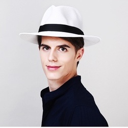 Mũ (nón) cói Fedora (phớt) nam/nữ vành rộng đi biển-Unisex