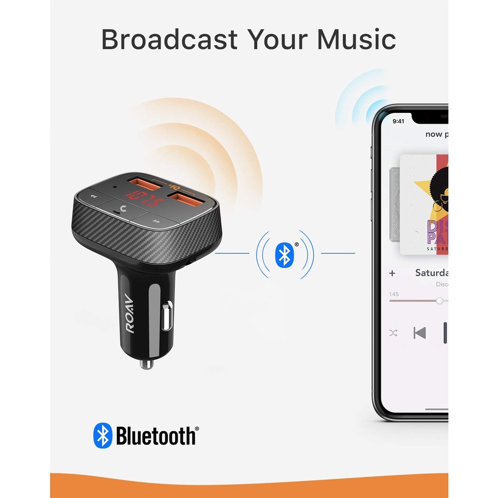 Tẩu sạc nhanh xe hơi Bluetooth Anker Smart Charge F0 - R5113 24W nghe gọi chơi nhạc Tuấn Hà Store