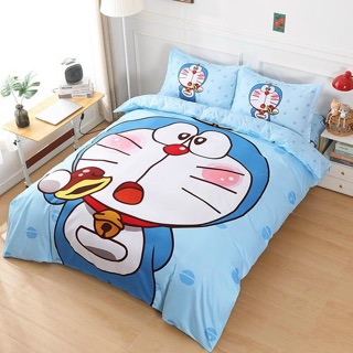 Bộ Drap & Chăn Phao Cotton Tina - Doreamon