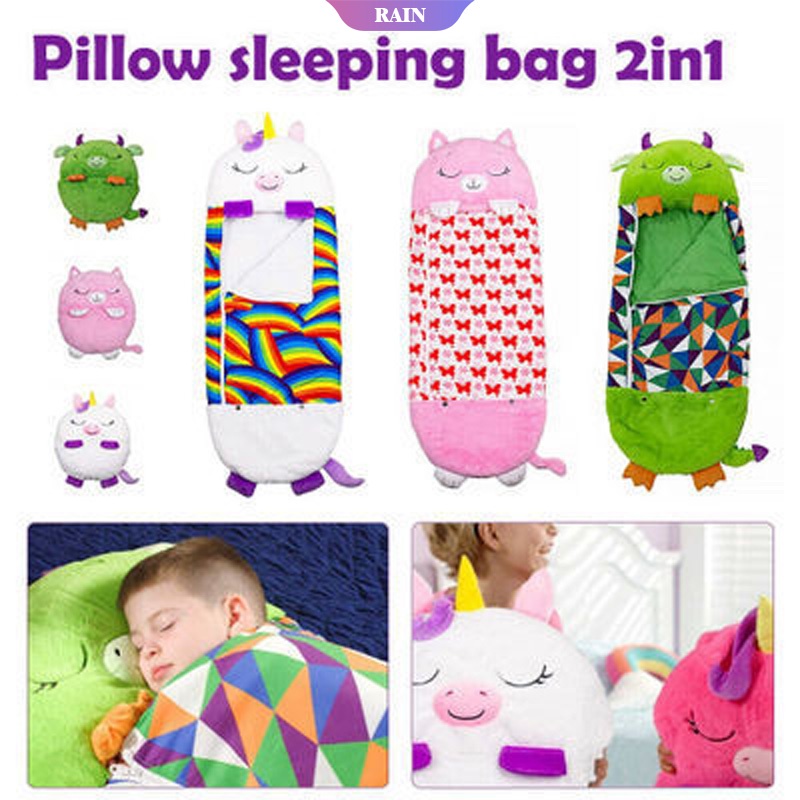 1 Gối Ngủ Mềm Mại Giữ Ấm Họa Tiết Hoạt Hình Dễ Thương Cho Bé