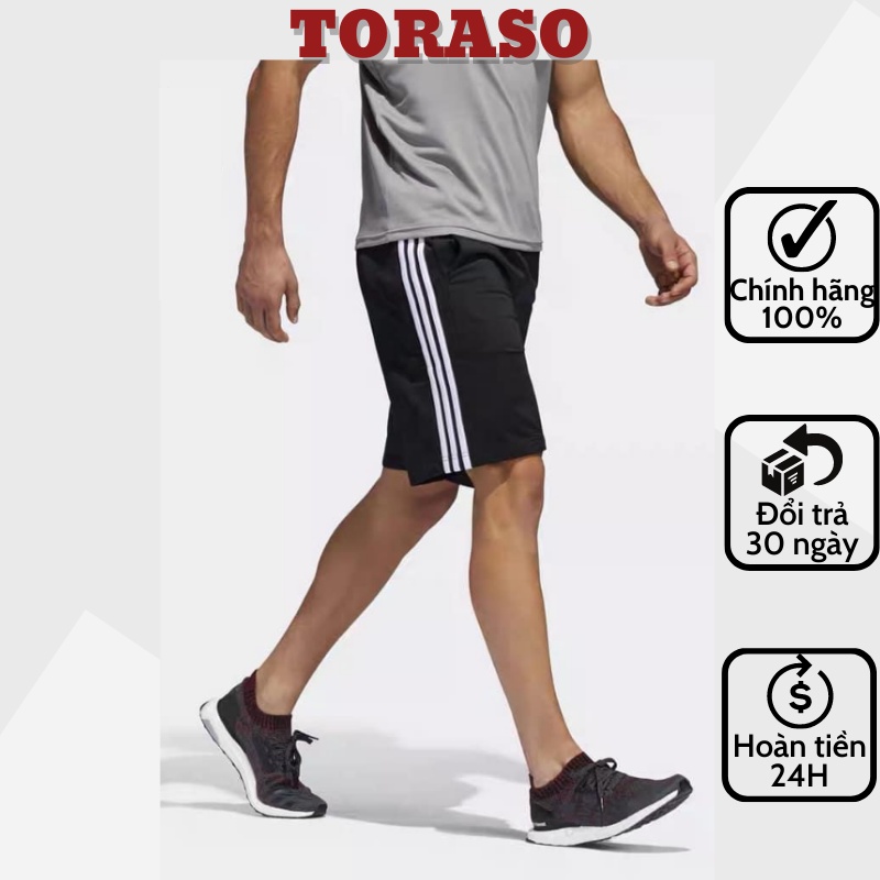 Quần Đùi 3 Sọc Unisex Nam Nữ | Quần Short 3 Sọc Thể Thao Co Giãn Form Chuẩn, Chất Dày Đẹp | TORASO