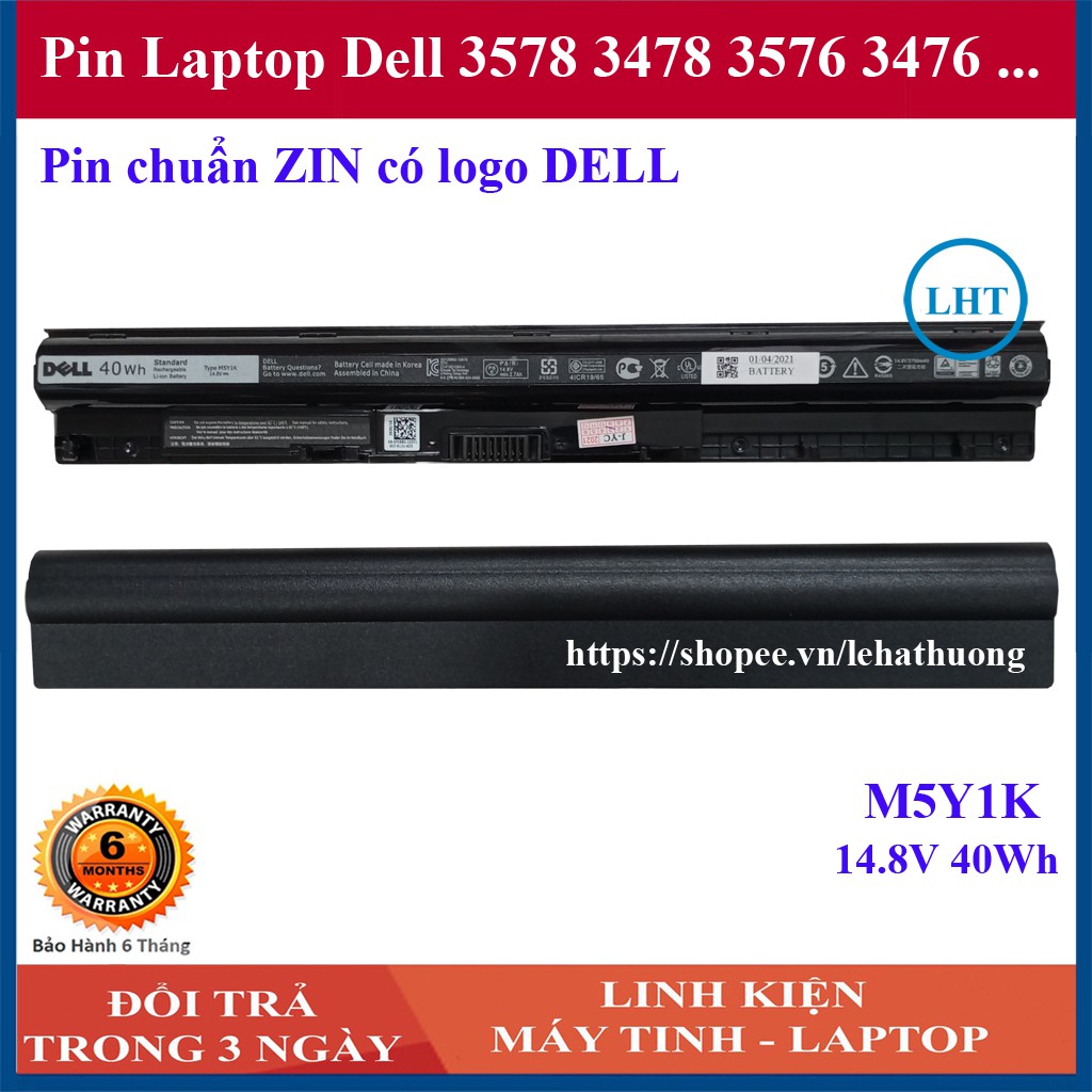 Pin Laptop Dell M5Y1K 3476 3578 3478 3576 Pin ZIN