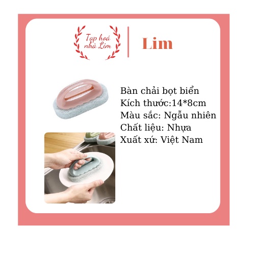 Bàn Chải Cọ Rửa Bọt Biển Đa Năng Có Tay Cầm Tiện Dụng