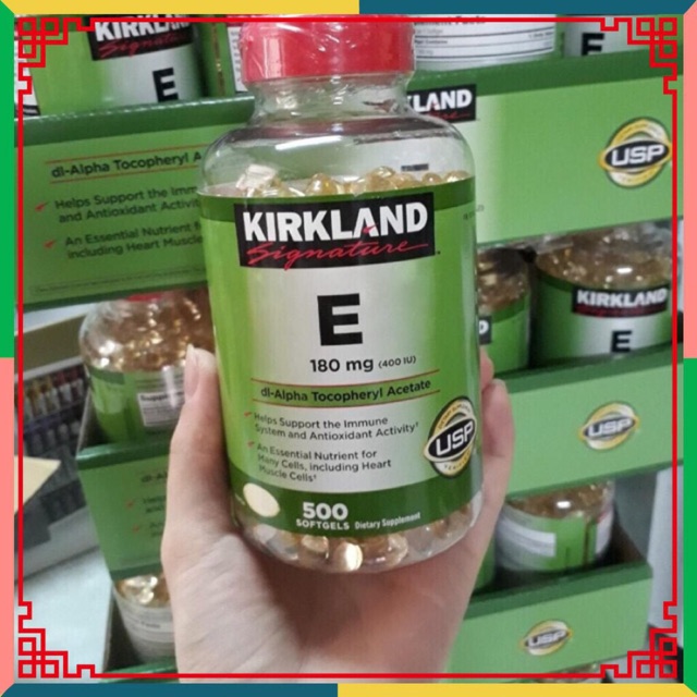 Vitamin E Kirkland 400 IU của Mỹ lọ 500 viên