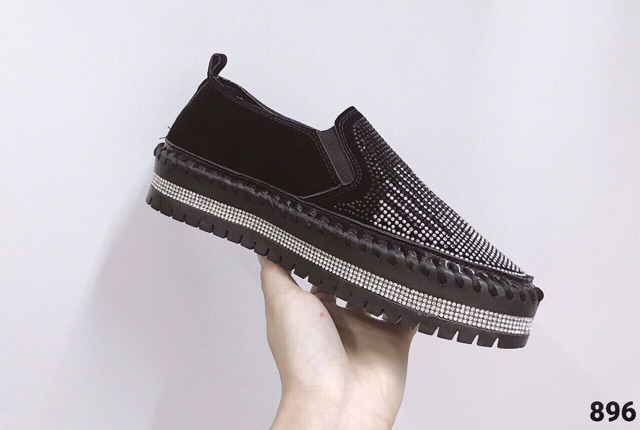 Giày slipon đính đá đế dày mã 896