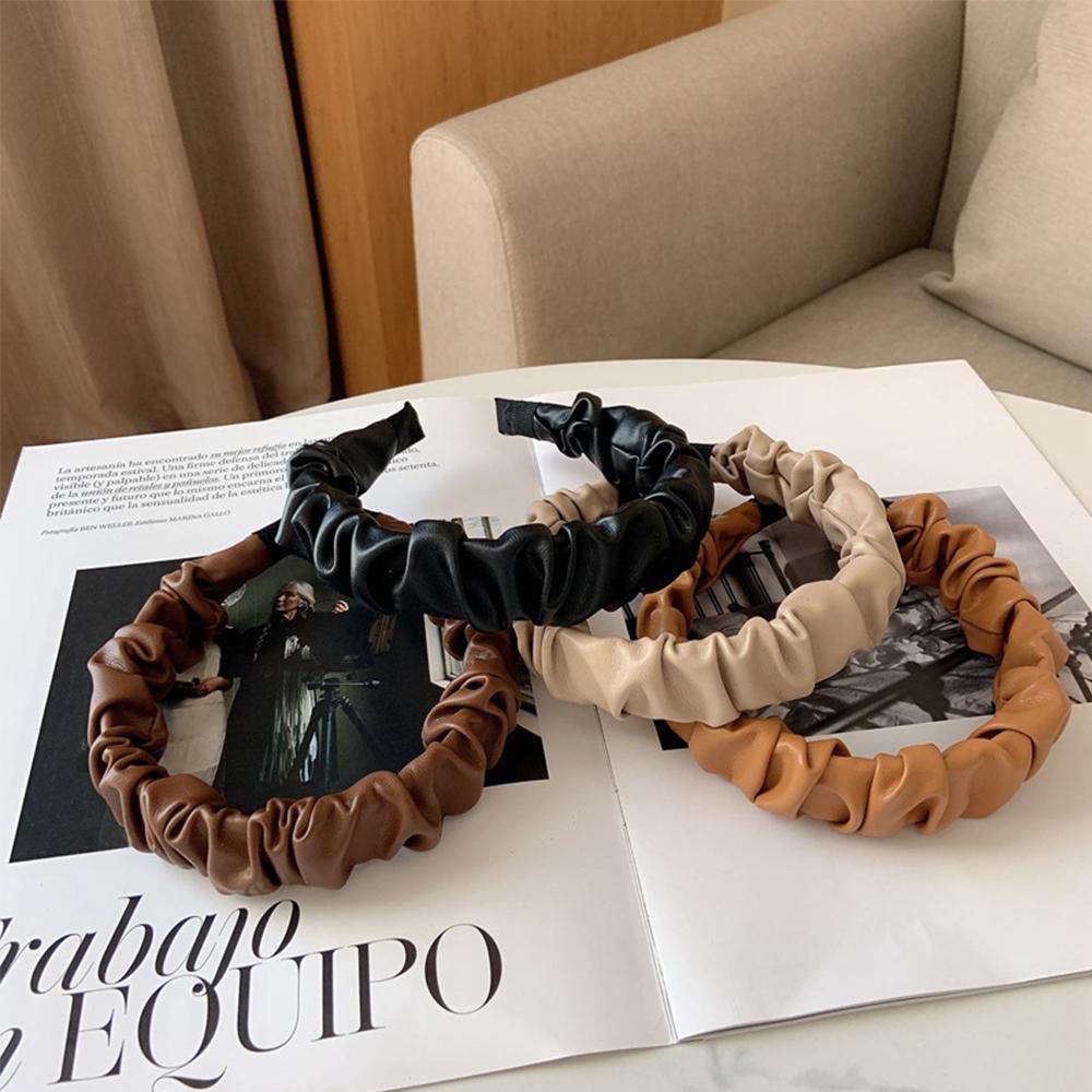 Băng Đô Da PU Gấp Gọn Thời Trang Mùa Thu WMES15H Cho Nữ