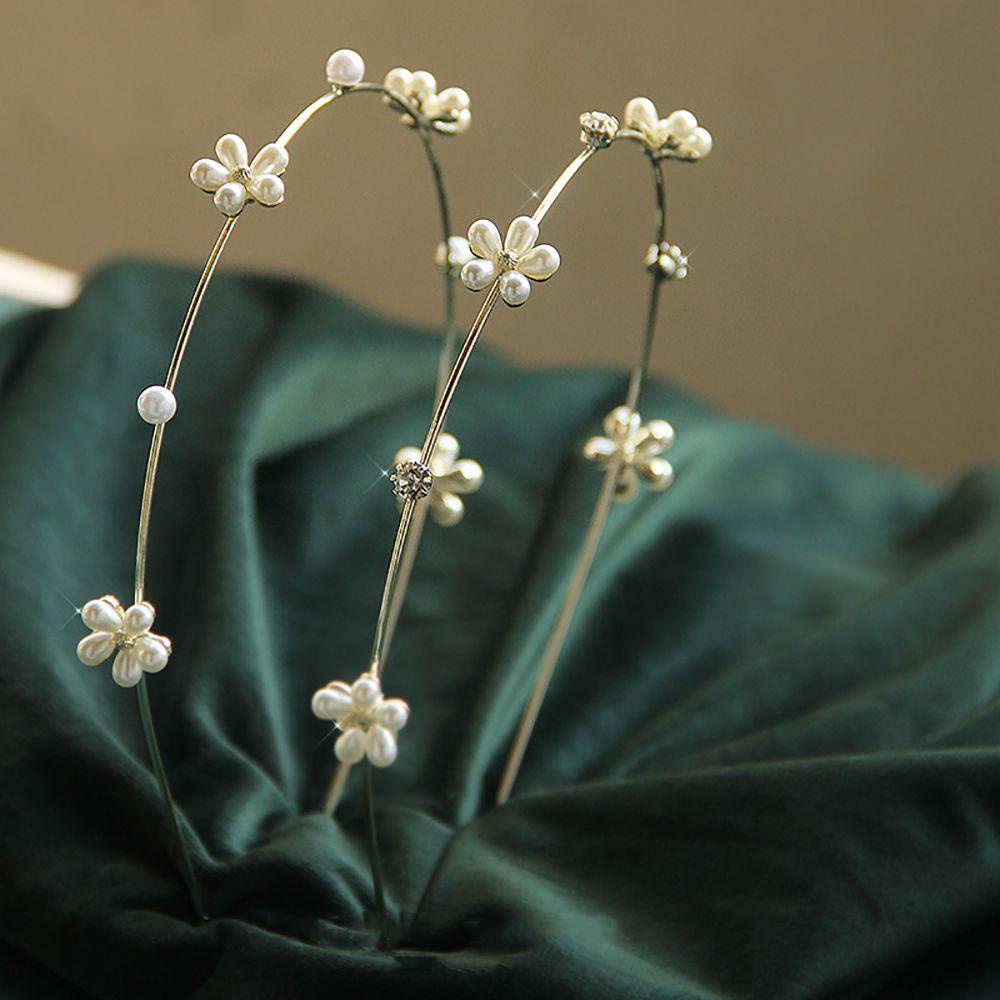 Băng Đô Cài Tóc Đính Hoa Ngọt Ngào Cho Nữ|Băng Đô Cài Tóc Đính Hạt Giả Ngọc Trai