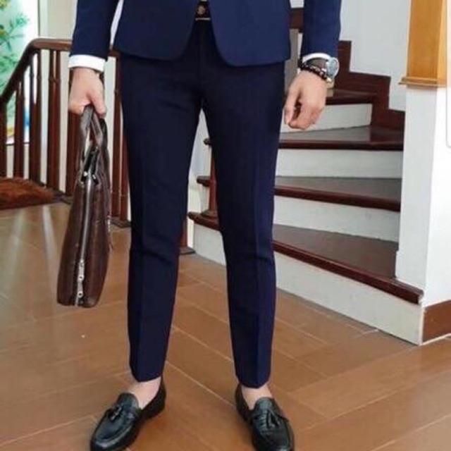 [ Xả hàng lỗ vốn] bộ vest màu đen cao cấp vải dày mịn