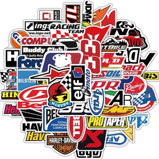 Set 100 Miếng Dán Trang Trí Hình Logo Xe Đua Độc Đáo Diy