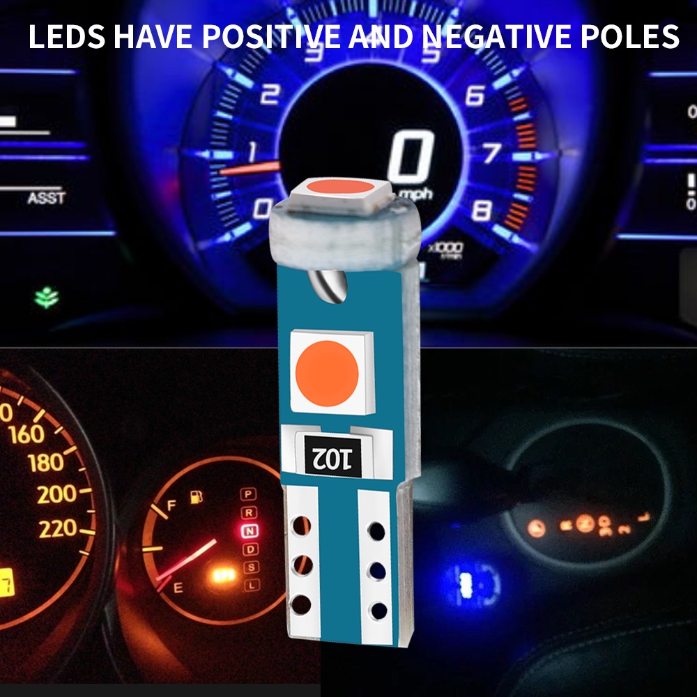 Bóng Đèn LED T5 Siêu Sáng Cho Xe Hơi