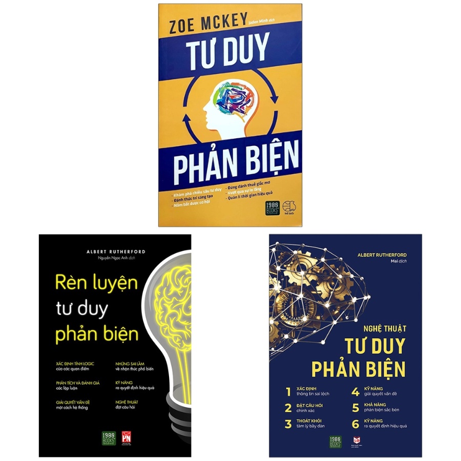 Sách - Tư Duy Phản Biện + Nghệ Thuật Tư Duy Phản Biện + Rèn Luyện Tư Duy Phản Biện ( 3 Quyển )