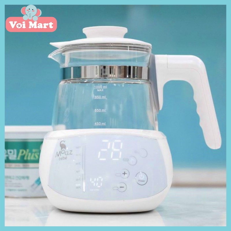 CHÍNH HÃNGBÌNH ĐUN NƯỚC THÔNG MINH MOAZ BEBE 1000ML (CHÍNH HÃNG) CHO BÉ (MB-002)