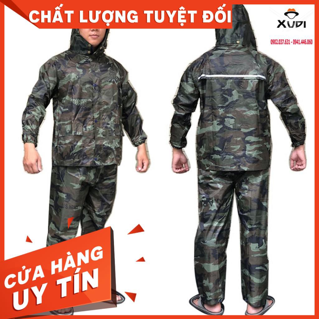 Bộ Áo Mưa Vải Dù Cao Cấp 2 Lớp Size XXL Chống Thấm