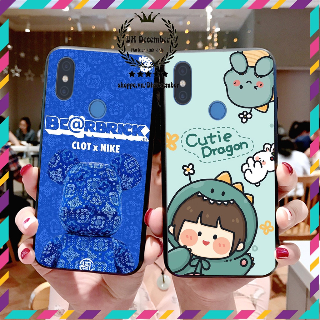 Ốp lưng Xiaomi MI 8 / MI 8 SE in hình 3D lucky, gấu Brick xinh xắn - KHÔNG NÊN BỎ LỠ