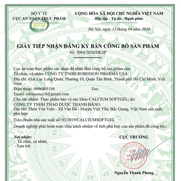 Calcium Softgel - Hỗ trợ giúp duy trì xương khớp và răng chắc khoẻ, cải thiện tình trạng thiếu canxi (100v)