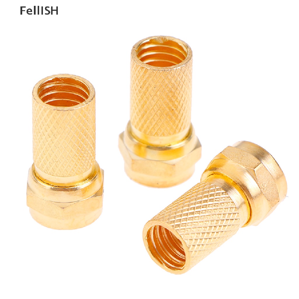 Bộ 10 Đầu Nối RG6 F Type C 439br Bằng Đồng Thau Chất Lượng Cao