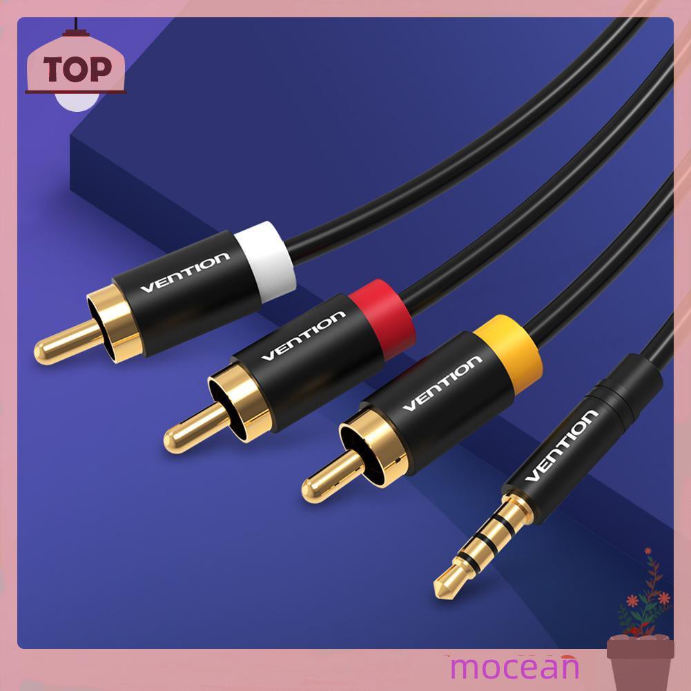 Mocean Vention Dây Cáp Chuyển Đổi Từ Giắc Cắm 3.5mm Sang 3 Cổng Rca