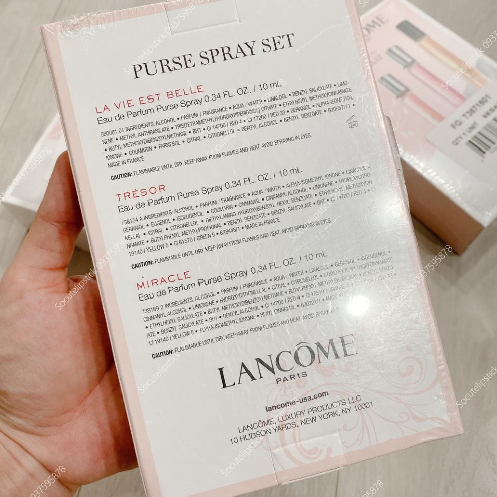 Set nước hoa Lancome Purse Spray 3 x 10ml (La Vie Este Bell - Miracle - Tresor) | BigBuy360 - bigbuy360.vn