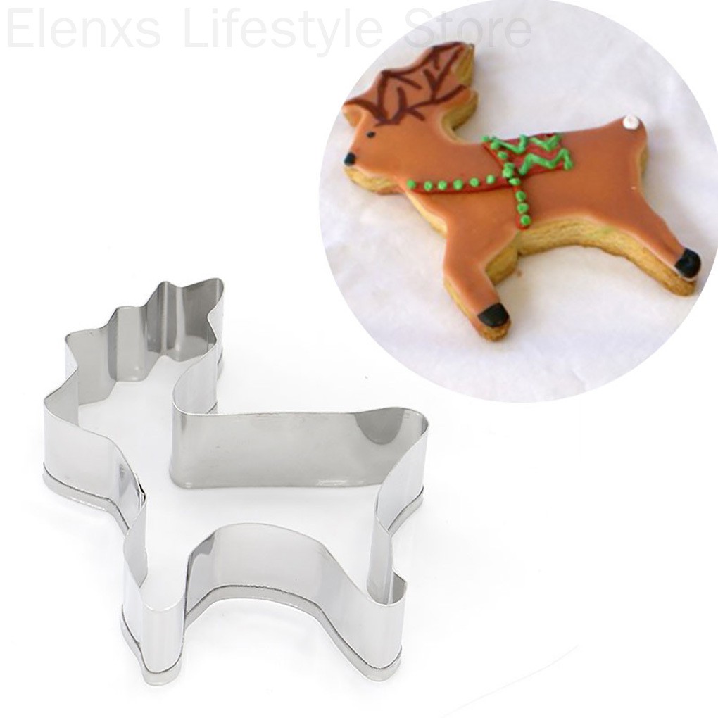 Bộ 14 khuôn cắt bánh quy bằng thép không gỉ họa tiết Giáng Sinh