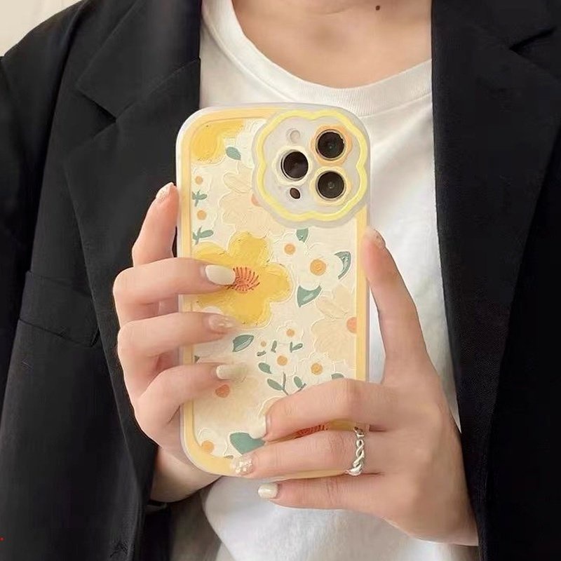 Ốp Điện Thoại Mềm In Hình Hoa Dễ Thương Cho iphone 13 12 11 Pro Max XS Max X XR 7 8 Plus