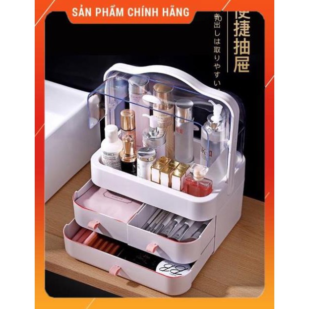 [Giảm 50%] Hộp đựng mỹ phẩm nhiều ngăn cao cấp có nắp đậy rất tiện dụng - Loại To