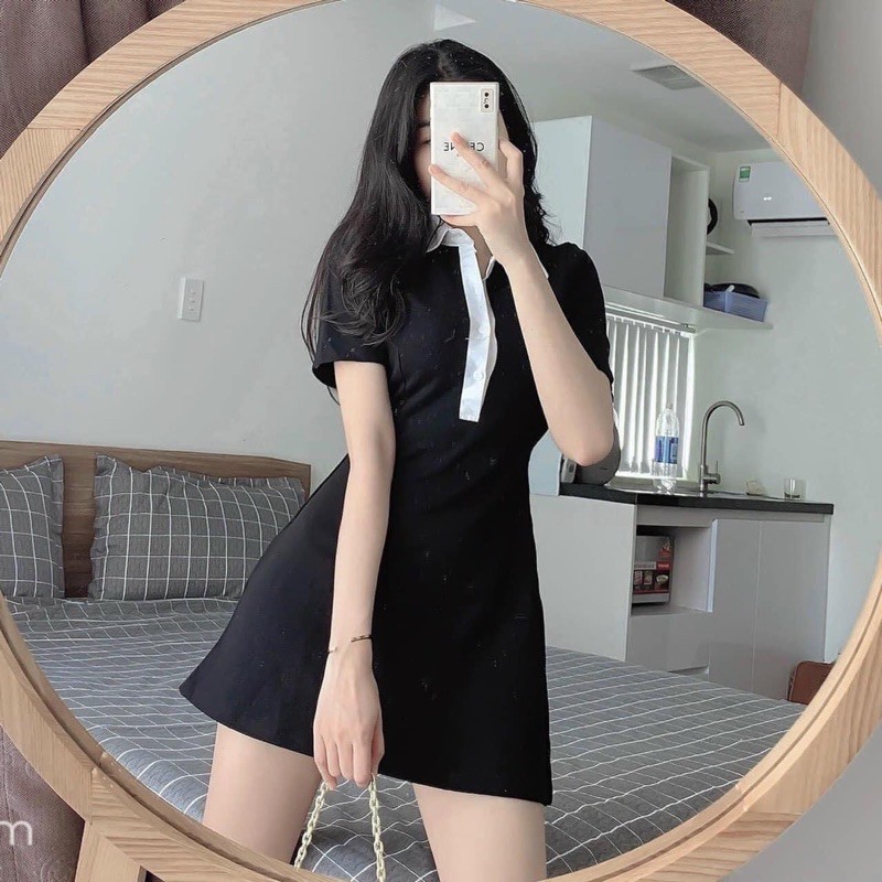 Váy Polo Ôm Body Dáng Ngắn Váy Cổ Trắng Thanh Lịch Kèm Ảnh Và Video Thật | BigBuy360 - bigbuy360.vn