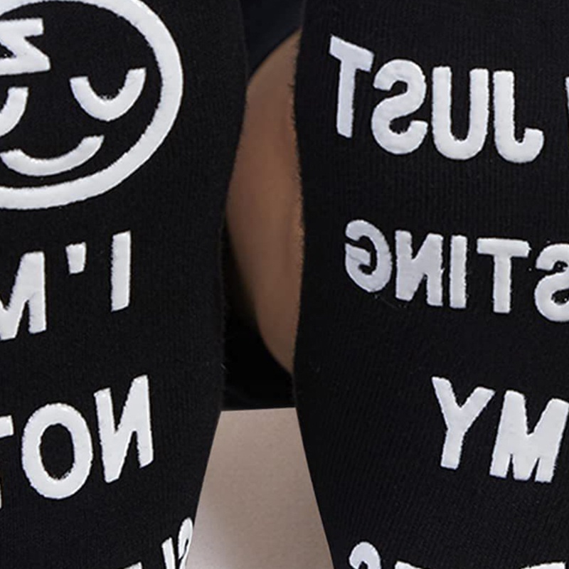 Xiangbao Vớ Mắt Cá Chân Unisex Mới Lạ Vui Nhộn I Am Not Sleeping My Eyes Crew