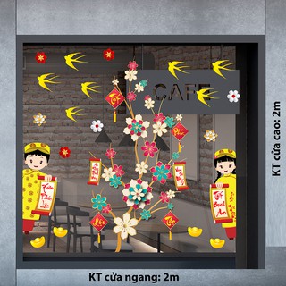 DECAL TRANG TRÍ TẾT 2021 COMBO SỐ 105