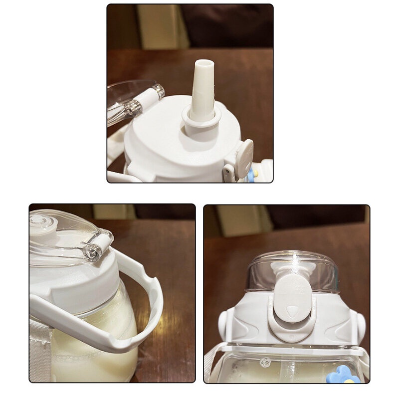 ONLY HOUSE Bình Nước Nhựa Dung Tích Lớn Có Ống Hút Tiện Dụng Cho Học Sinh