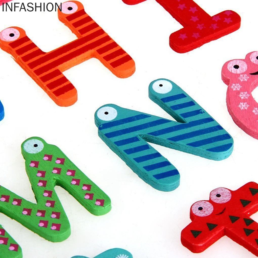 1 Túi Sticker Nam Châm Dán Tủ Lạnh Hình Chữ Cái Tiếng Anh Cho Bé
