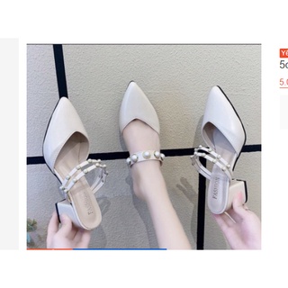 Sục da💖freeship💖sục nữ cao gót guốc nữ cao gót cao 5cm gót vuông da mềm
