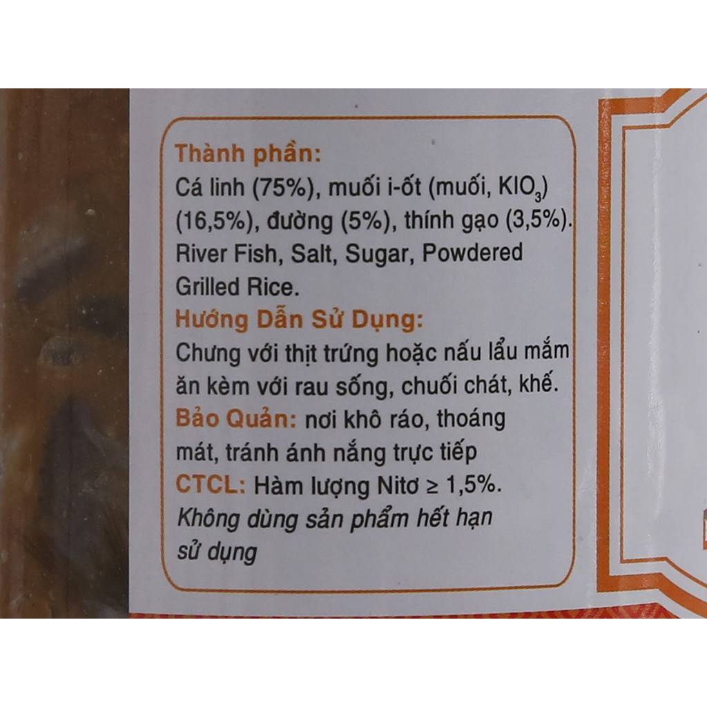 Mắm cá linh Sông Hương hũ 400g