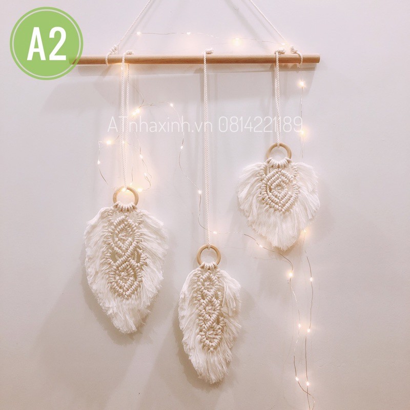 Lá macrame treo phòng decor trang trí nội thất