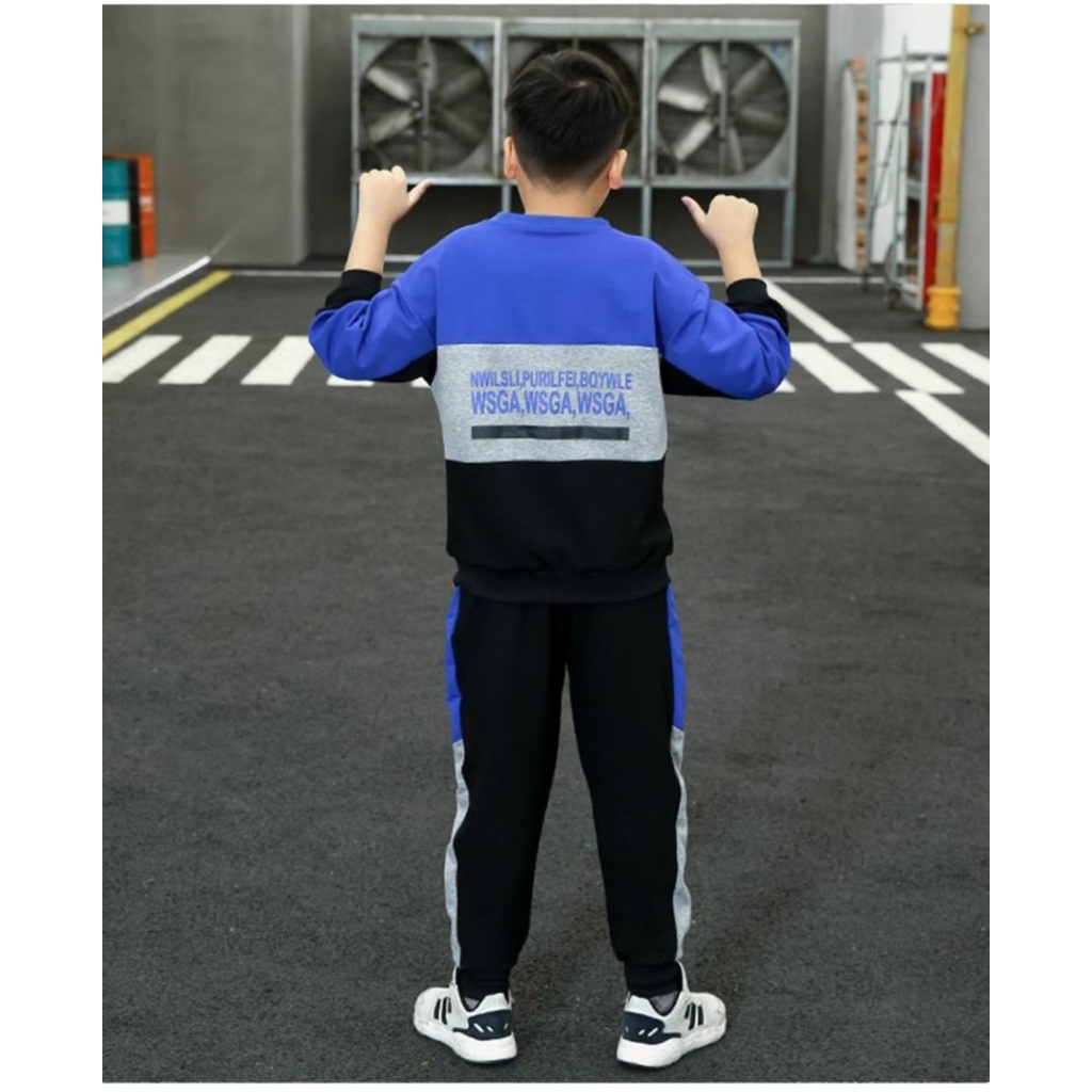 Bộ thu đông cho bé trai 14-45kg, quần áo thu đông bé trai 4-15 tuổi SWAG cá tính năng động, hàng may kĩ.SWAG68