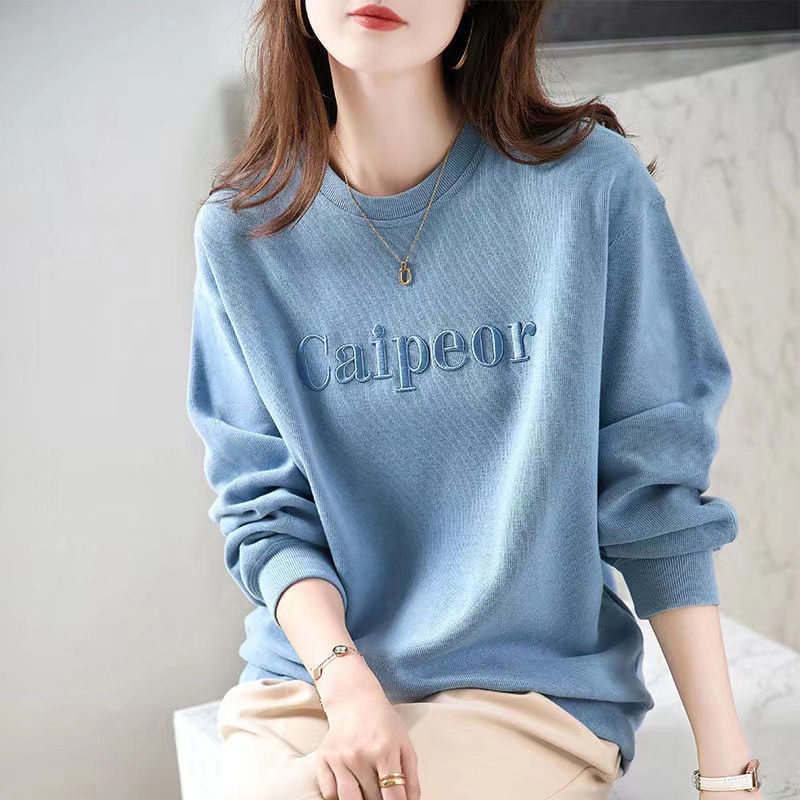 Áo Thun Nữ Dài Tay Cổ Tròn Thời Trang Hàn