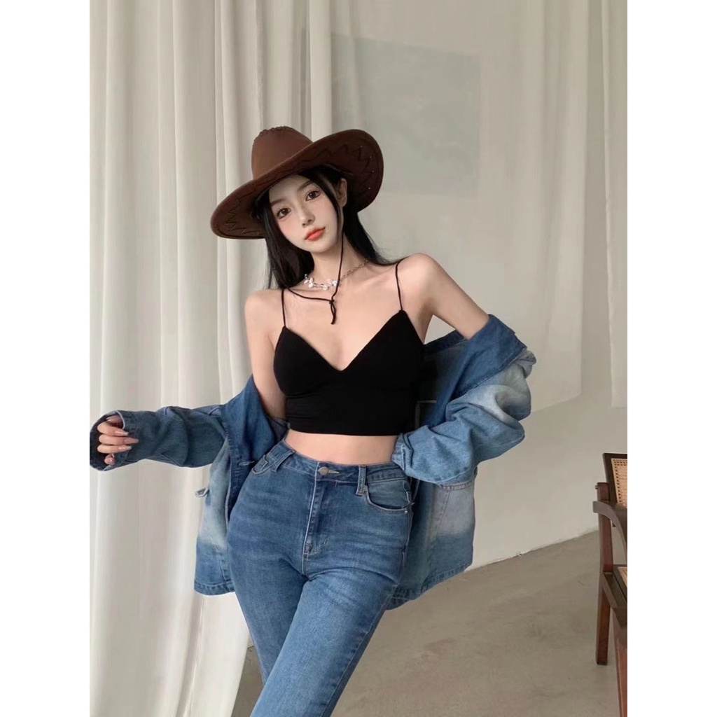 Áo bra thun tăm gân có đệm A2374 SUSTORE