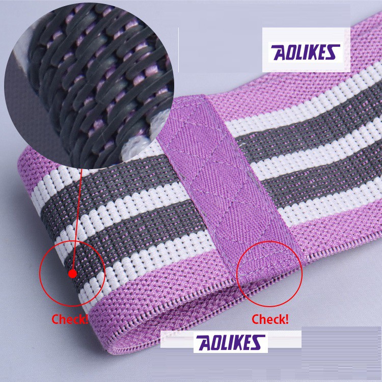 Đổ sỉ - AOLIKES RB 3604 (bộ 3 dây) Dây kháng lực tập mông, vòng 3, hông, đùi, chân chuyên gym