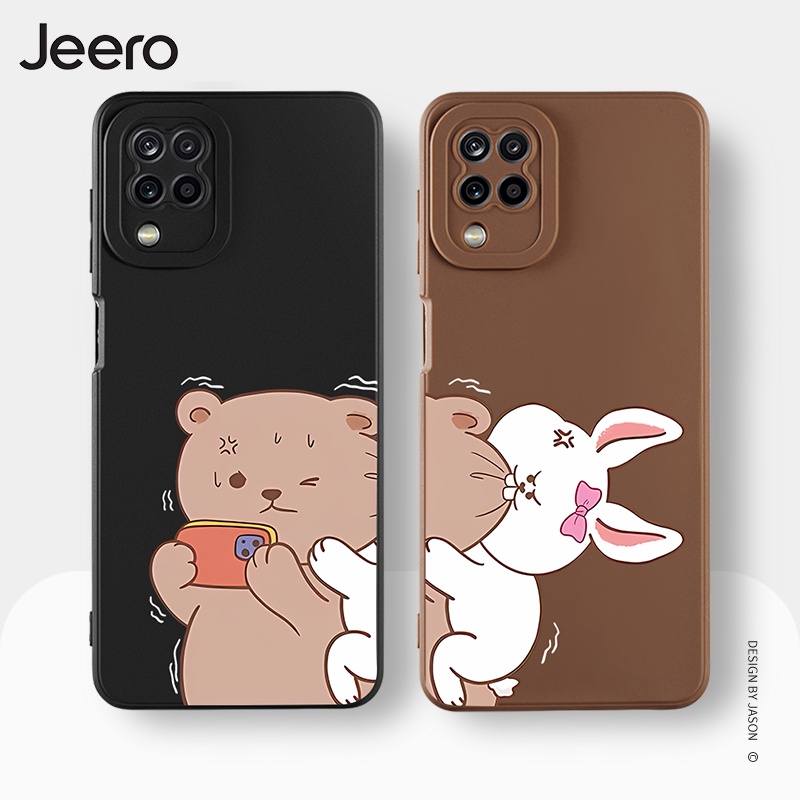 Ốp lưng JEERO chống bẩn ngộ nghĩnh hài hước độc lạ hoạt hình cặp đôi dễ thương đẹp mềm Cho SAMSUNG A03 A12 M12 F12 A13 A32 M32 A51 M40S A515F A52 A52 4G 5G kute HFE1393