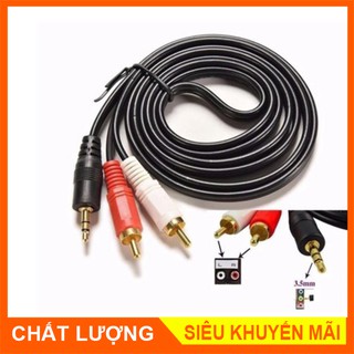 Cáp loa đầu Jack 3.5mm ra 2 đầu hoa sen AV dài 1.5 mét