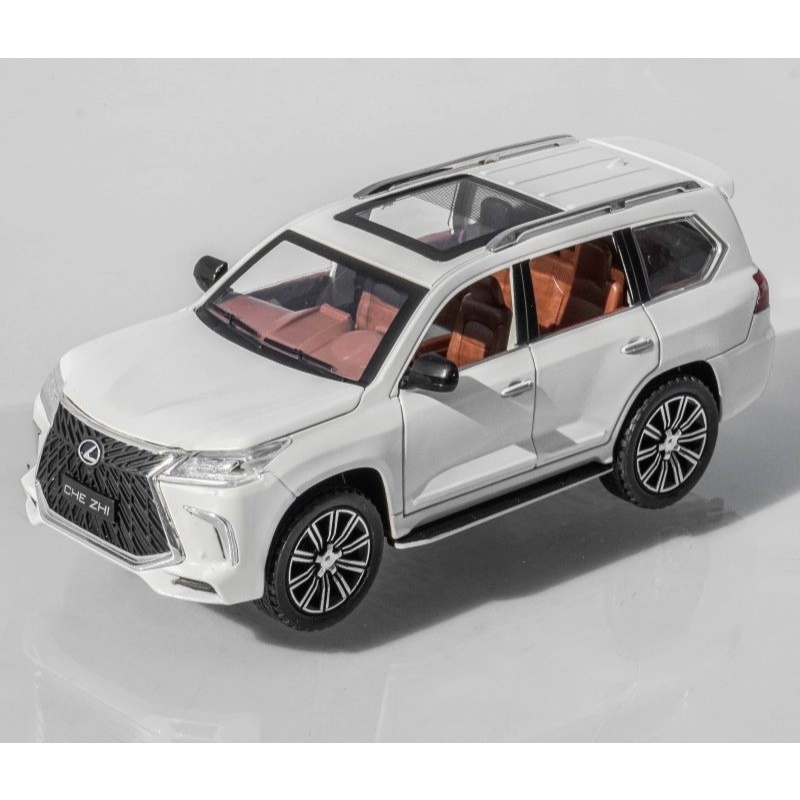 Mô hình tĩnh đồ chơi Lexus LX570 Chezhi tỉ lệ 1/24 LX 570 hợp kim chắc chắn, xe hơi trưng bày bật đèn, âm thanh siêu rẻ