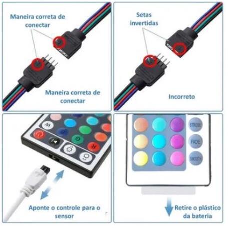 Remote Điều Khiển 24 Nút 3528 5M RGB Với 300 Đèn Led IR