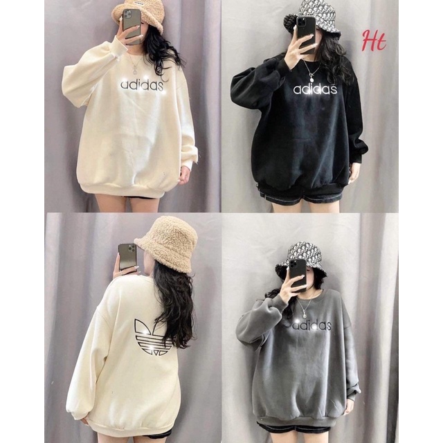 Áo swearter nỉ cotton 3 lá đát 2 mặt H2A