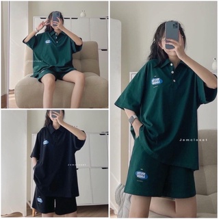 Set đồ nữ cá tính set bộ nữ quần short và áo polo bonin chất cotton mịn lên form siêu xinh