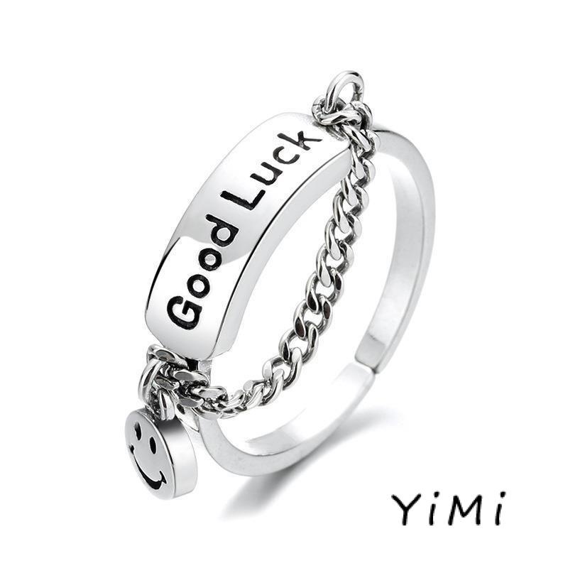 Nhẫn Thời Trang Hình Mặt Cười Phong Cách hip hop Cá Tính Cho Nữ