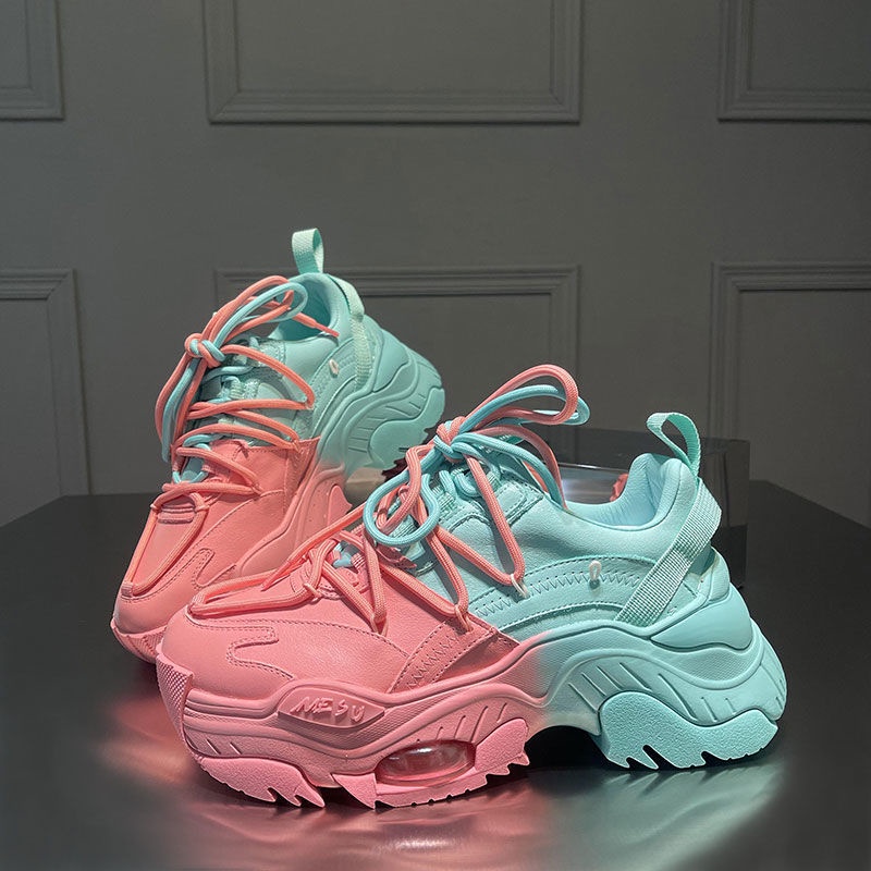 Giày Sneaker Đế Dày Tăng Chiều Cao Màu Sắc Hợp Thời Trang