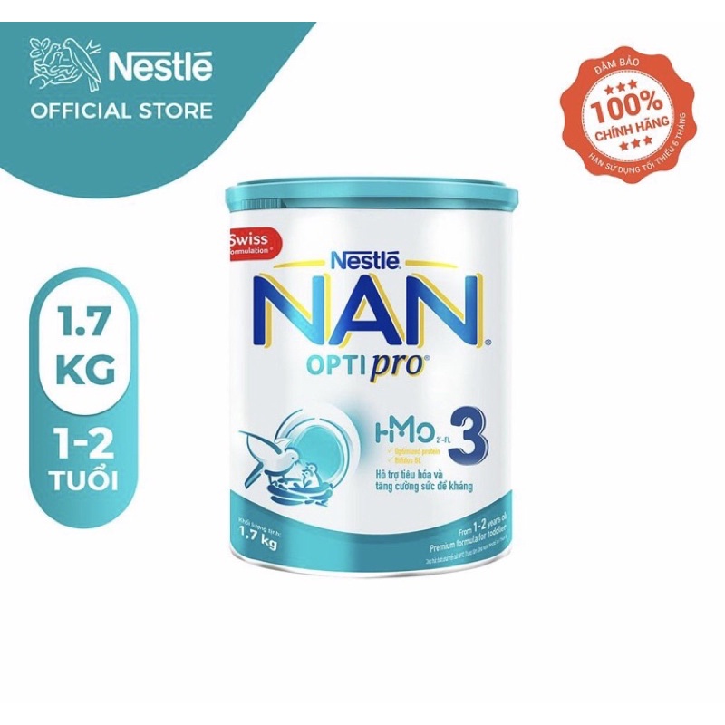 (Date Mới) Sữa Bột Nestle Nan Optipro 3 HM-0 1.7kg