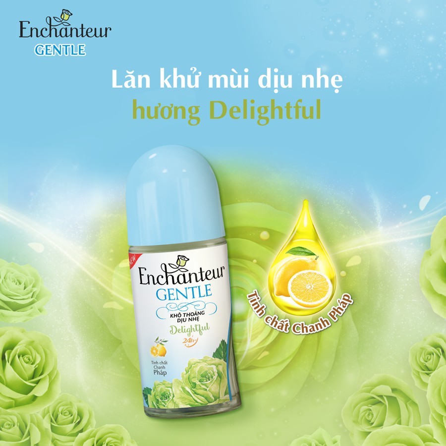 Lăn khử mùi Enchanteur Gentle Charming/ Delightful/ Sensation 50ml