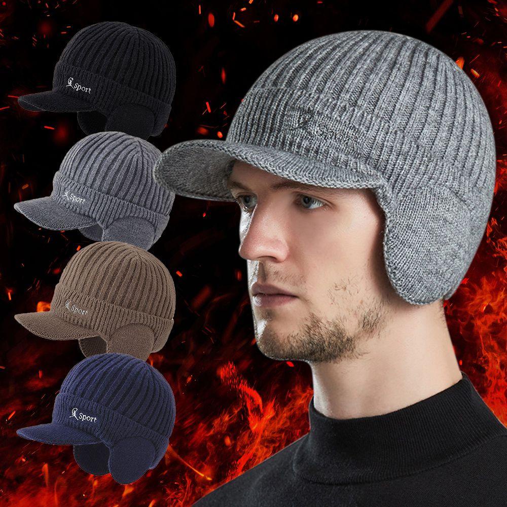 Mũ Beanie Dệt Kim Che Tai Cho Nam